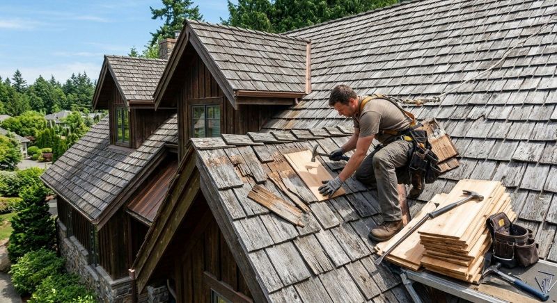 Cedar Shake Roof Repair in Conifer, CO